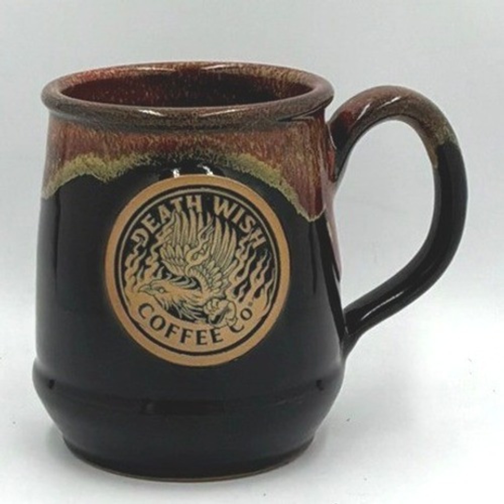 Death Wish Coffee Deneen Pottery Mug 2024 Dragon Black Red Drip 713/3000